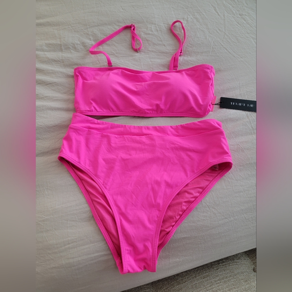 Tempt Me 2 Pc Hot Pink Bikini/Swimsuit Sz Med. New w Tag